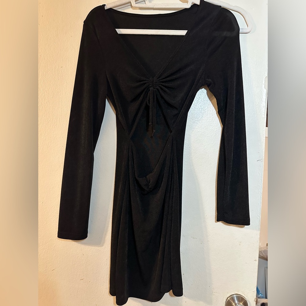 Long sleeve black dress